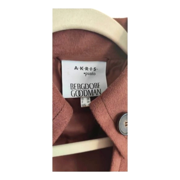 AKRIS PUNTO Bergdorf Goodman Brown Blazer Jacket S 6 Wolle-laine-wool / Angora - Picture 15 of 16